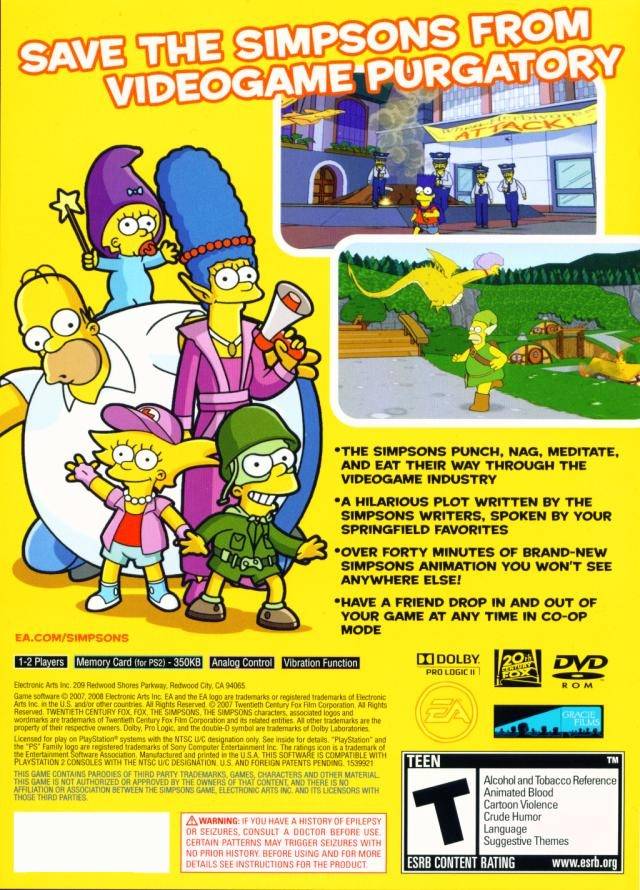 The Simpsons Game (Greatest Hits) - (PS2) PlayStation 2 [Pre-Owned] Video Games EA Games   