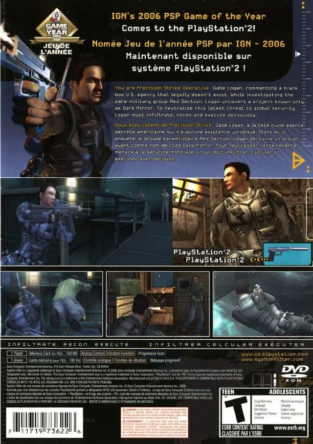 Syphon Filter: Logan's Shadow - (PS2) PlayStation 2 [Pre-Owned] Video Games SCEA   