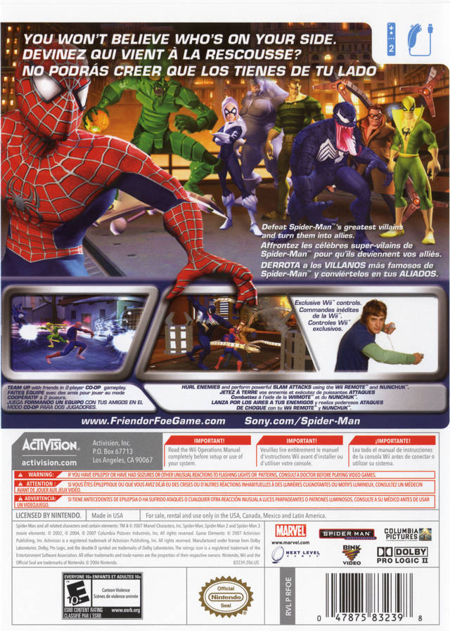 Spider-Man: Friend or Foe - Nintendo Wii [Pre-Owned] Video Games Activision   