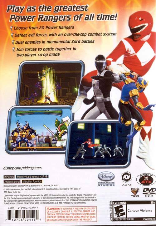 Power Rangers: Super Legends - 15th Anniversary - (PS2) PlayStation 2 [Pre-Owned] Video Games Disney Interactive Studios   