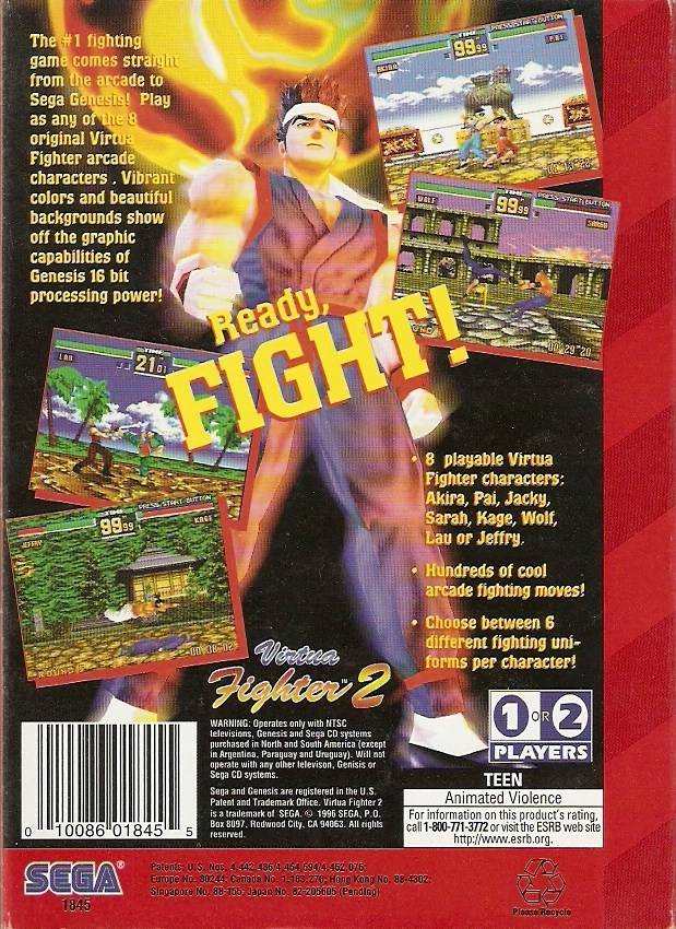 Virtua Fighter 2 - (SG) SEGA Genesis [Pre-Owned] Video Games Sega   