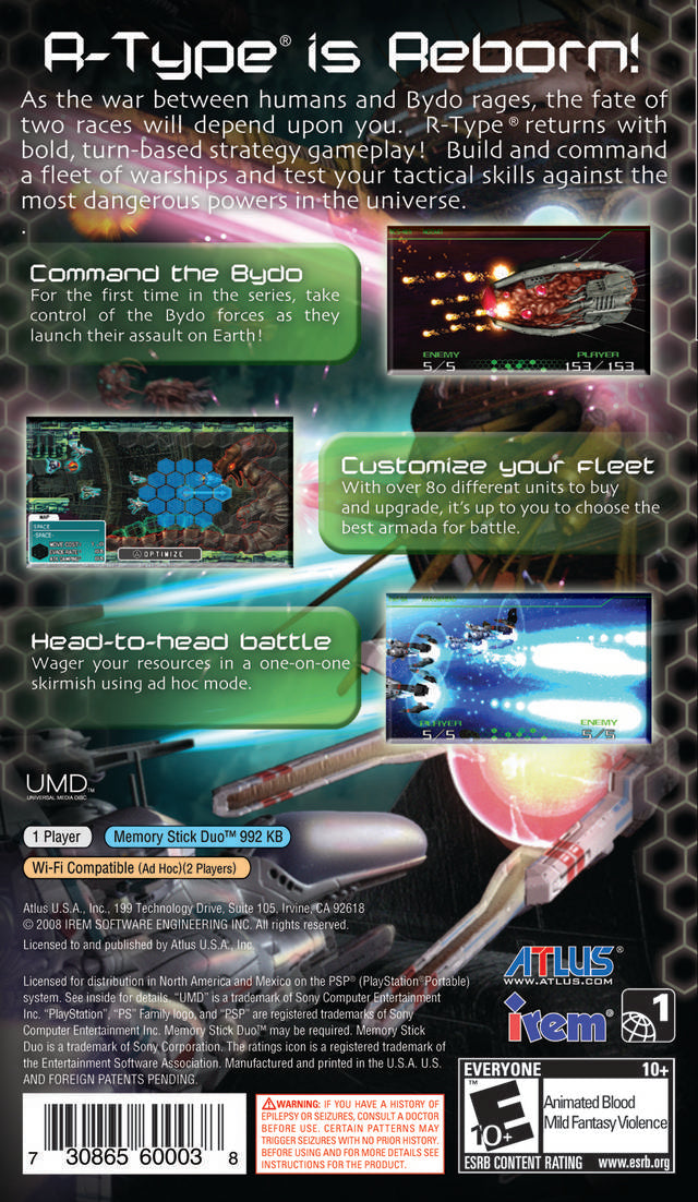 R-Type Command - Sony PSP [Pre-Owned] Video Games Atlus   