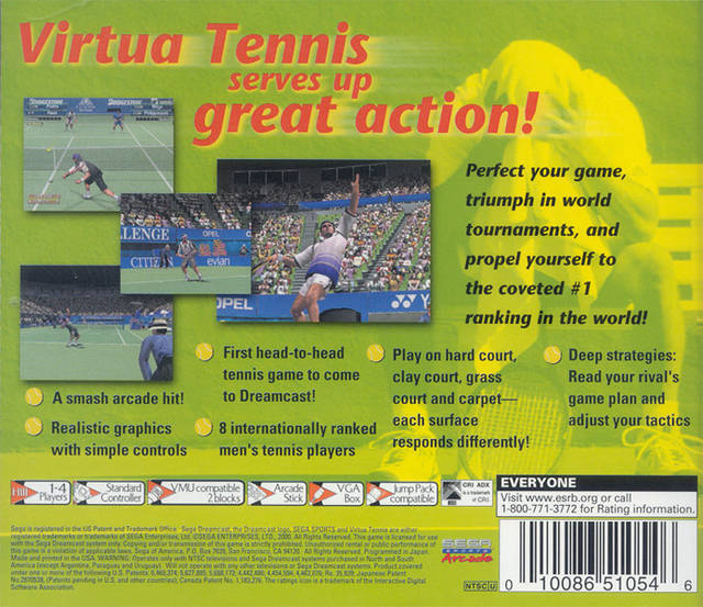 Virtua Tennis - SEGA Dreamcast [Pre-Owned] | J&L Game
