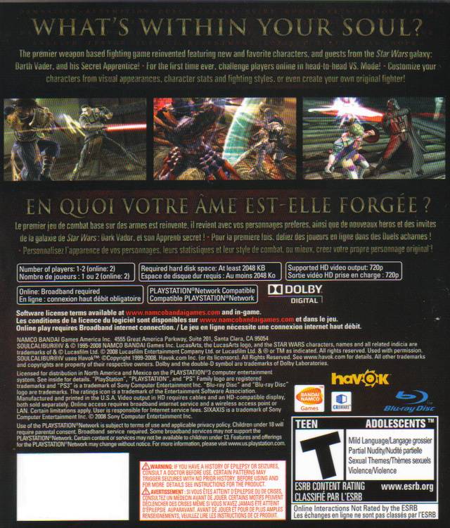 SoulCalibur IV - (PS3) PlayStation 3 [Pre-Owned] Video Games Namco Bandai Games   