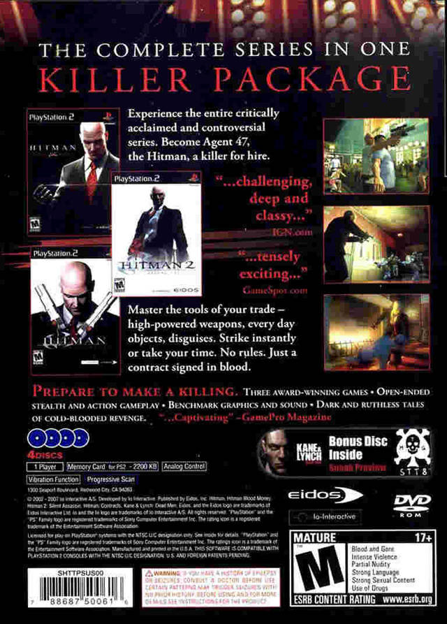 Hitman Trilogy - (PS2) PlayStation 2 [Pre-Owned] Video Games Eidos Interactive   
