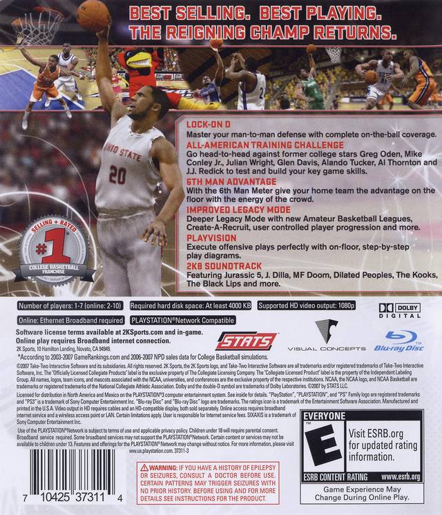 College Hoops 2K8 - (PS3) PlayStation 3 [Pre-Owned] Video Games 2K Sports   