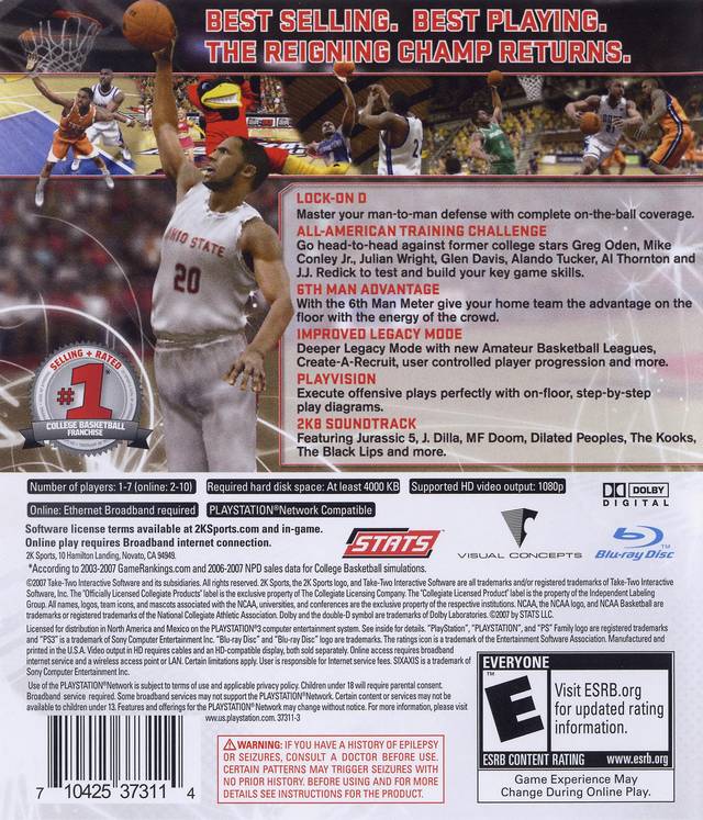 College Hoops 2K8 - (PS3) PlayStation 3 [Pre-Owned] Video Games 2K Sports   