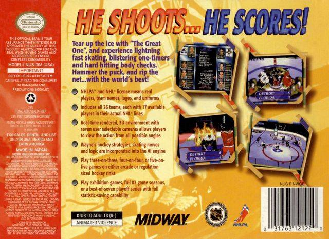 Wayne Gretzky's 3D Hockey - (N64) Nintendo 64 [Pre-Owned] Video Games Midway   