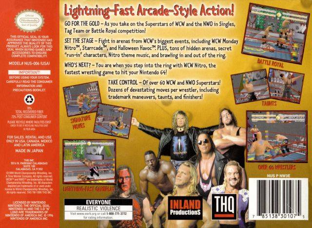 WCW Nitro - (N64) Nintendo 64 Video Games THQ   