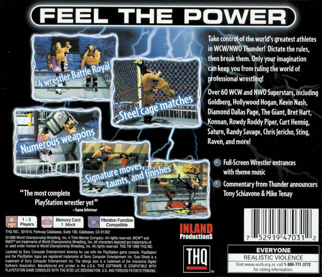 Amazon.com: WCW vs. NWO: Thunder - PlayStation : Video Games