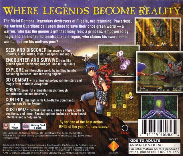 Wild Arms - (PS1) PlayStation 1 [Pre-Owned] Video Games SCEA   