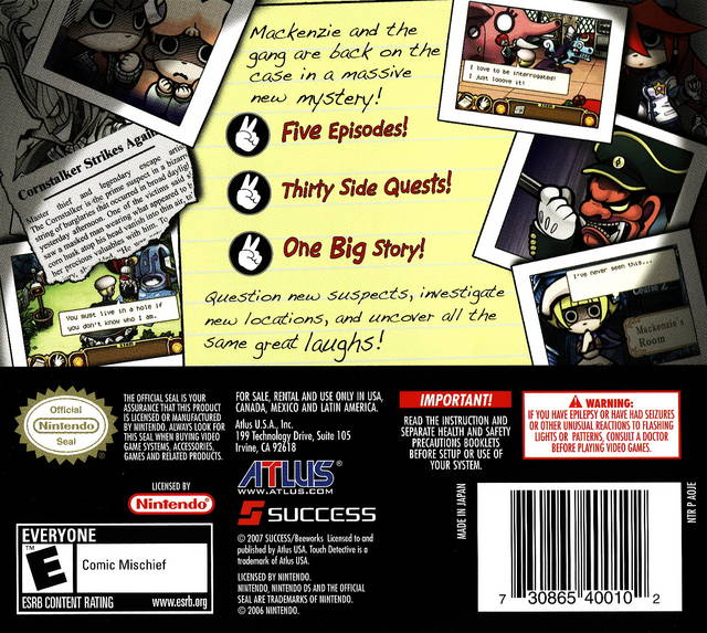 Touch Detective 2 1/2 - (NDS) Nintendo DS Video Games Success   
