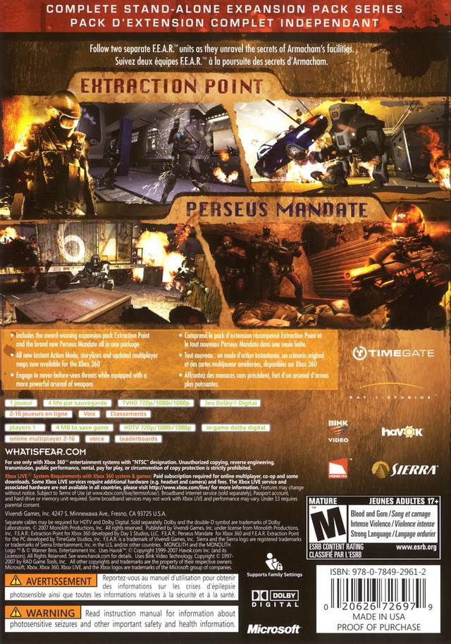 F.E.A.R. Files - Xbox 360 [Pre-Owned] Video Games Sierra Entertainment   