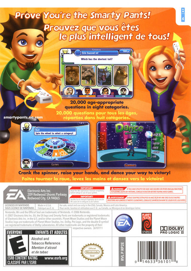 Smarty Pants - Nintendo Wii [Pre-Owned] Video Games Electronic Arts   