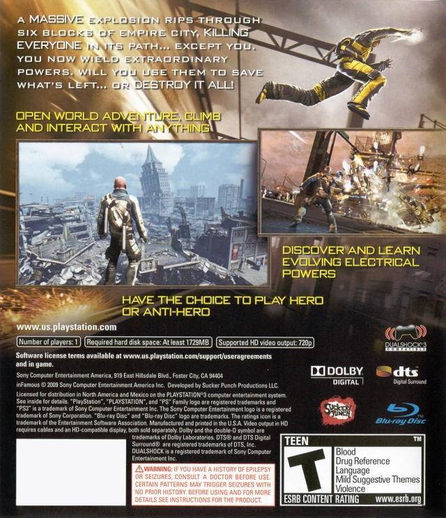 inFamous - (PS3) PlayStation 3 [Pre-Owned] Video Games SCEA   