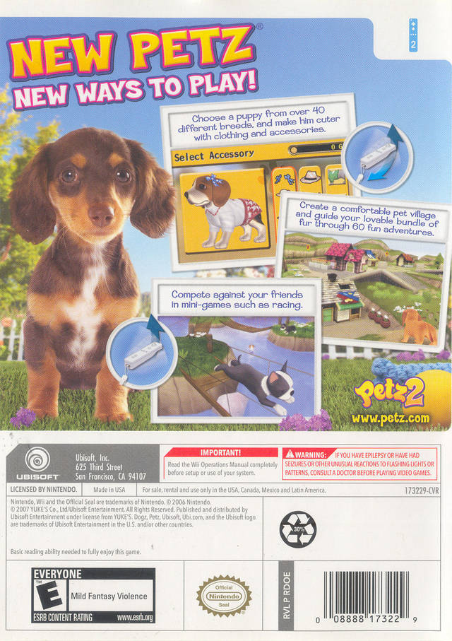Petz: Dogz 2 - Nintendo Wii [Pre-Owned] Video Games Ubisoft   