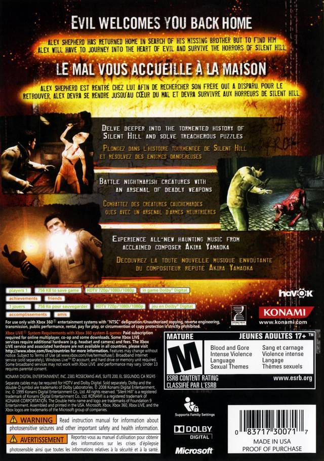 Silent Hill: Homecoming - Xbox 360 Video Games Konami   