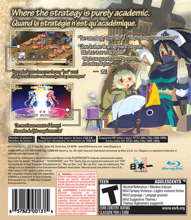 Disgaea 3: Absence of Justice - (PS3) PlayStation 3 Video Games NIS America   