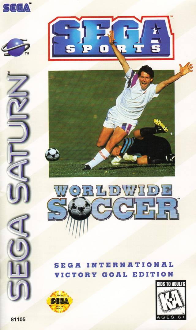 Worldwide Soccer: Sega International Victory Goal Edition - (SS) SEGA Saturn Video Games Sega   