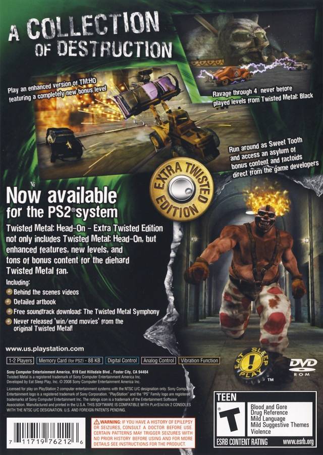 Twisted Metal: Head-On - Extra Twisted Edition - (PS2) PlayStation 2 [Pre-Owned] Video Games SCEA   
