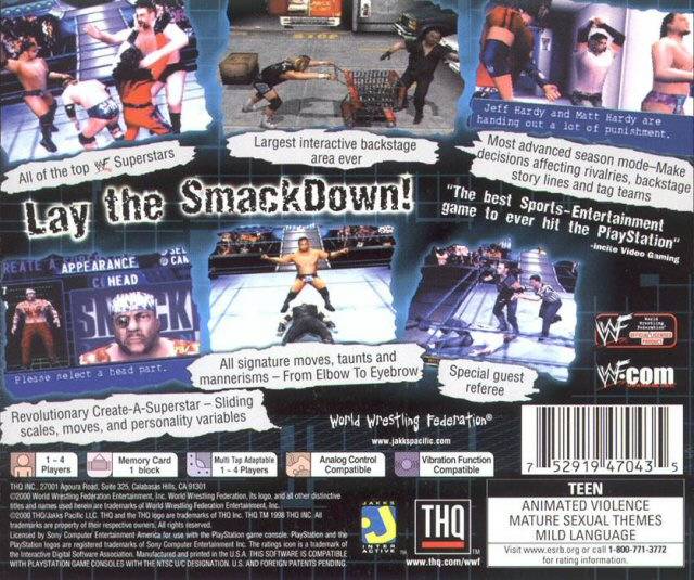 WWF SmackDown! - (PS1) PlayStation 1 [Pre-Owned] Video Games THQ   