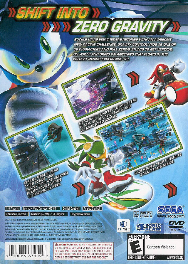 Sonic Riders: Zero Gravity - PlayStation 2 [Pre-Owned] Video Games Sega   
