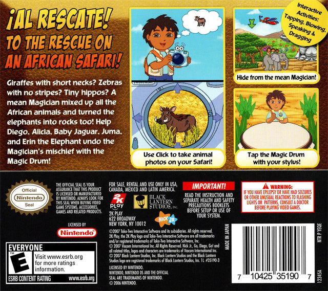Go, Diego, Go!: Safari Rescue - (NDS) Nintendo DS [Pre-Owned] Video Games 2K Play   