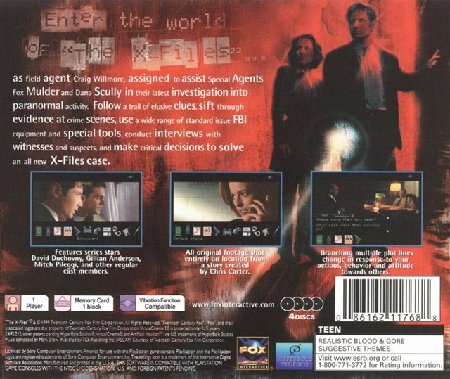 The X-Files - (PS1) PlayStation 1 [Pre-Owned] Video Games Fox Interactive   