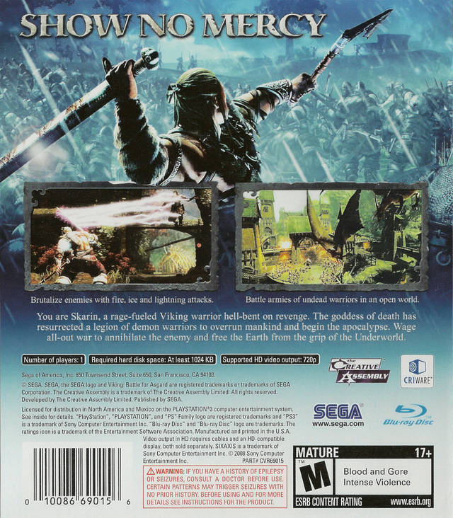 Viking: Battle for Asgard - (PS3) PlayStation 3 [Pre-Owned] Video Games Sega   