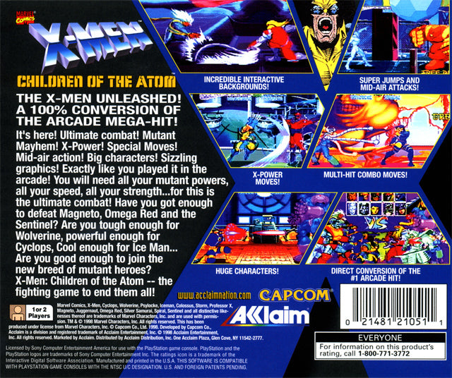 X-Men: Children of the Atom - (PS1) PlayStation 1 [Pre-Owned] Video Games Acclaim   