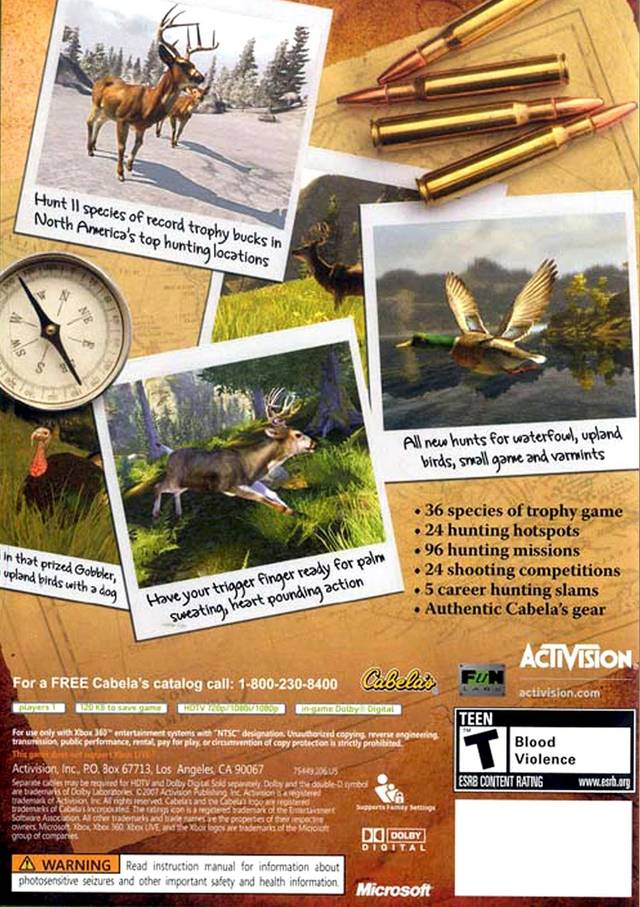 Notes on Cabela’s Trophy Bucks From A Newly Unemployed Video Game Reviewer - B Notes on Cabela’s Trophy Bucks From A Newly Unemployed Video Game Reviewer - B