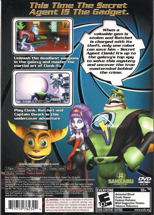 Secret Agent Clank - (PS2) PlayStation 2 Video Games SCEA   