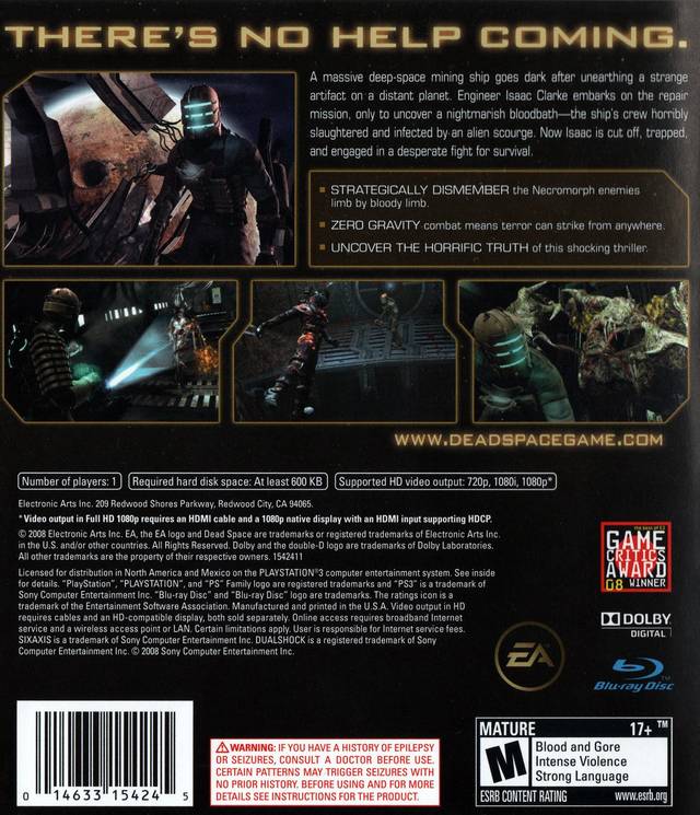 Dead Space - (PS3) PlayStation 3 [Pre-Owned] Video Games Electronic Arts   