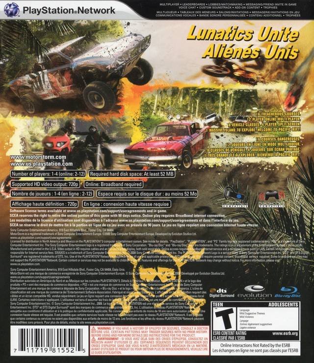 MotorStorm: Pacific Rift - (PS3) PlayStation 3 [Pre-Owned] Video Games SCEA   