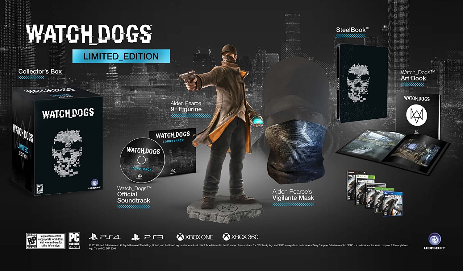 Watch Dogs (Limited Edition) - (PS4) PlayStation 4 Video Games Ubisoft   