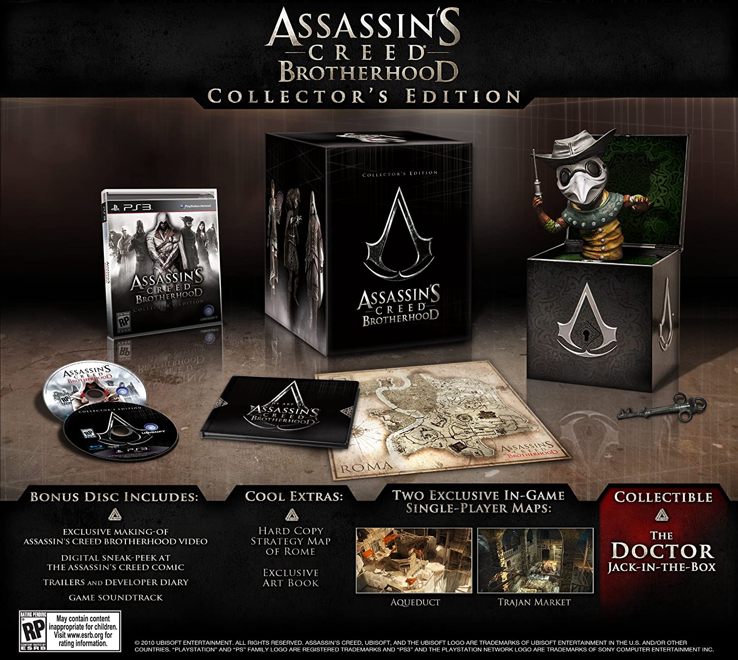 Assassin's Creed: Brotherhood (Collector's Edition) - (PS3) PlayStation 3 Video Games Ubisoft   