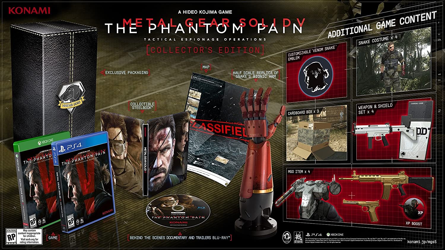 Metal Gear Solid V: The Phantom Pain (Collector's Edition) - (PS4) PlayStation 4 [Pre-Owned] Video Games Konami   