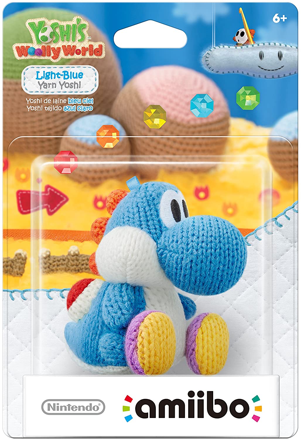 Light Blue Yarn Yoshi (Yoshi's Woolly World) - Nintendo WiiU Amiibo Amiibo Nintendo   