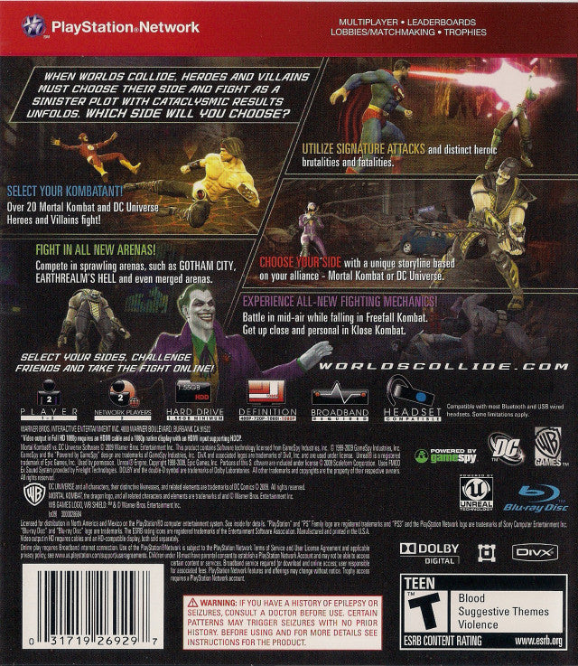 Mortal Kombat vs. DC Universe (Greatest Hits) - PlayStation 3 [Pre-Owned] Video Games Midway   