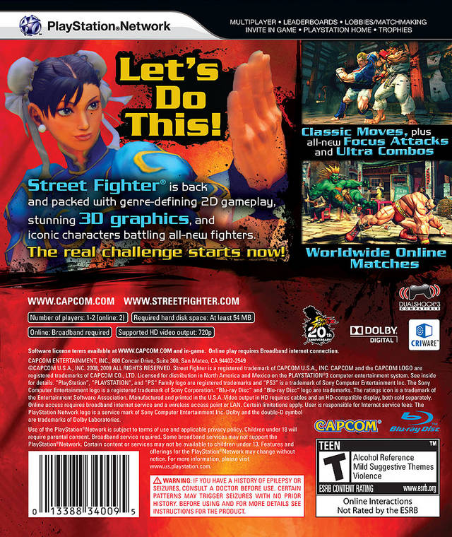 Street Fighter IV - (PS3) PlayStation 3 [Pre-Owned] Video Games Capcom   