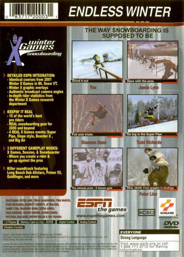 ESPN Winter X-Games: Snowboarding - (PS2) Playstation 2 [Pre-Owned] Video Games Sony   