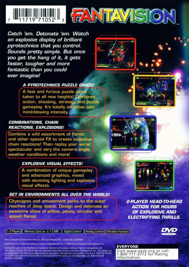 Fantavision Sur PS2 – Version Promo PAL, Bon état