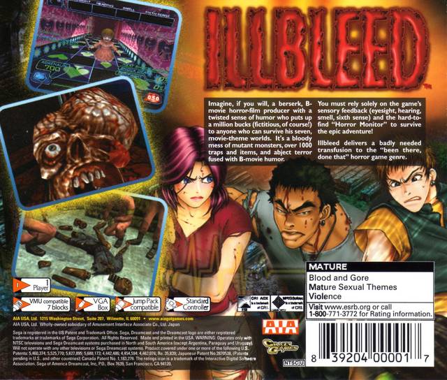 Illbleed - (DC) SEGA Dreamcast [Pre-Owned] Video Games AIA   