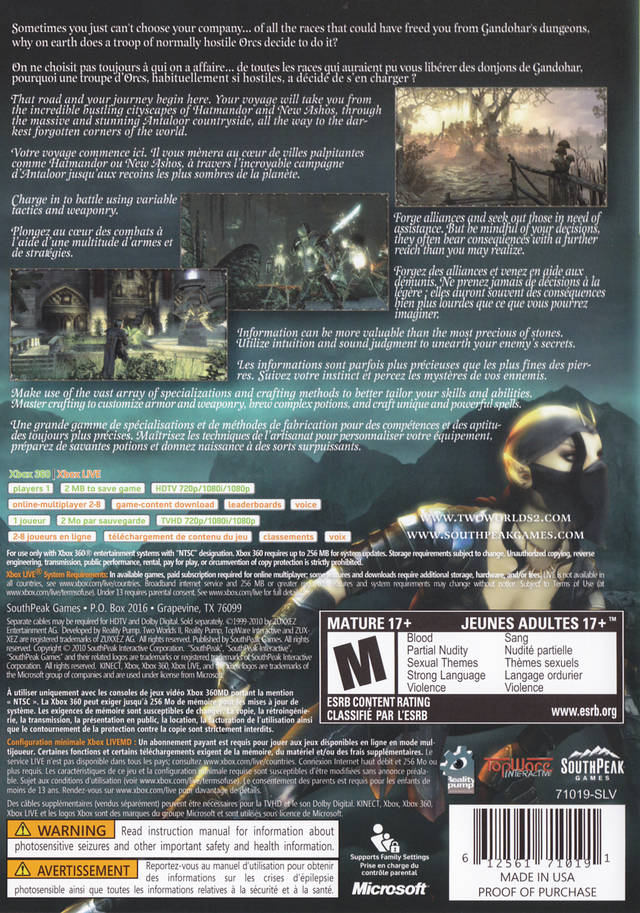 Two Worlds II - Xbox 360 [Pre-Owned] Video Games TopWare Interactive   