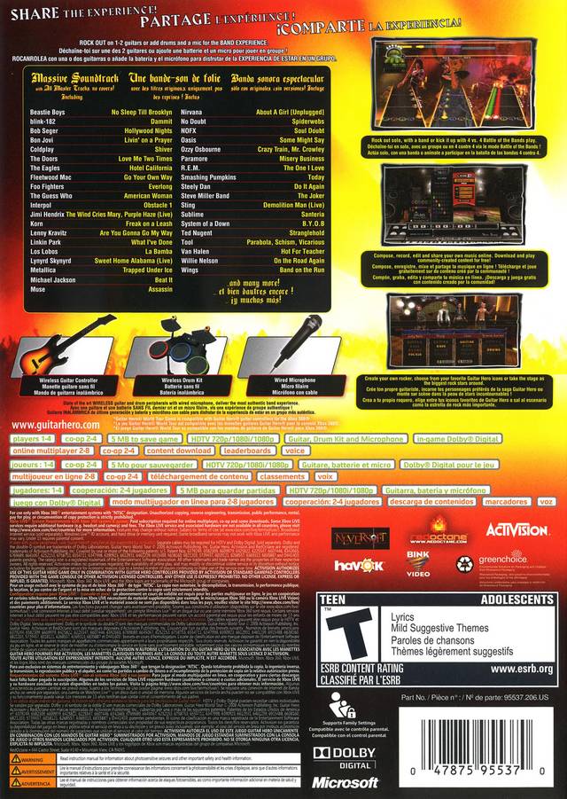 Guitar Hero World Tour - Xbox 360 [Pre-Owned] Video Games Activision   