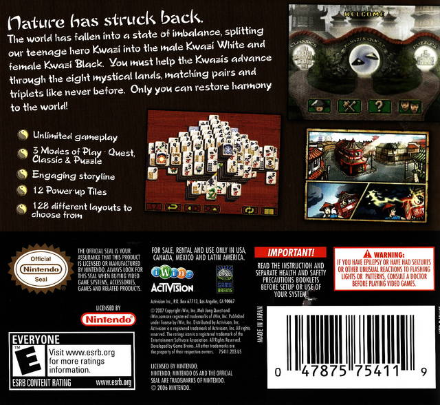 Mah Jong Quest: Expeditions - (NDS) Nintendo DS [Pre-Owned] Video Games Activision