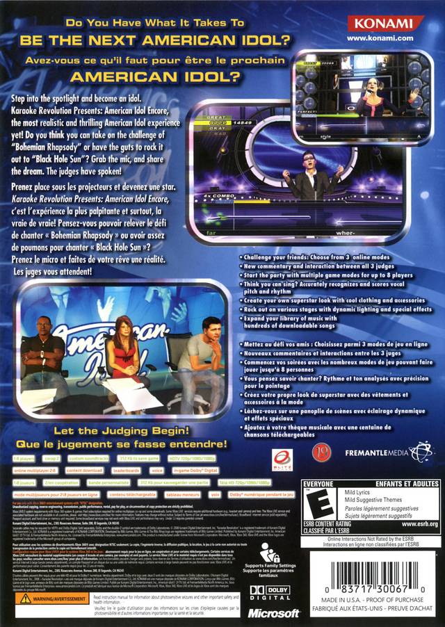 Karaoke Revolution Presents: American Idol Encore - Xbox 360 | J&L