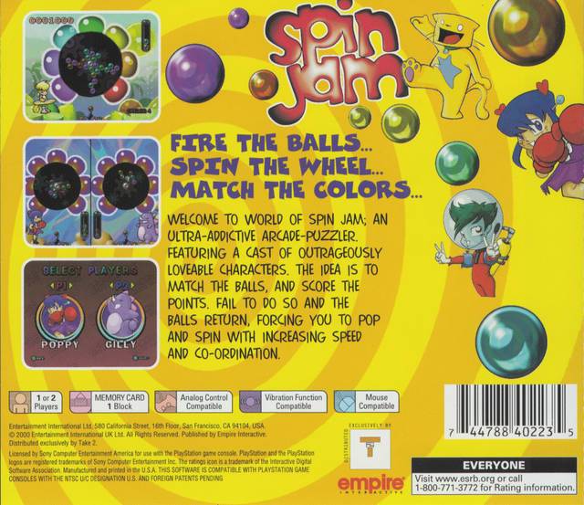Spin Jam - (PS1) PlayStation 1 Video Games Empire Interactive   