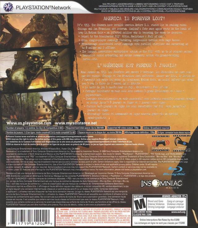 Resistance 2 - (PS3) PlayStation 3 [Pre-Owned] Video Games SCEA   
