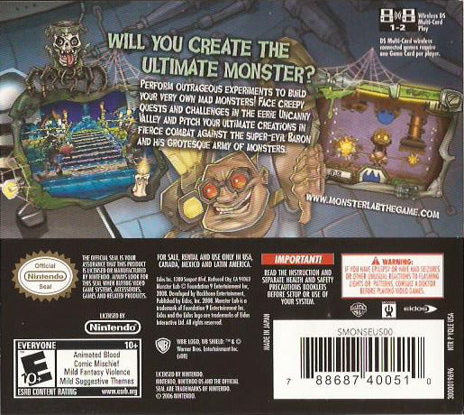 Monster Lab - (NDS) Nintendo DS Video Games Eidos Interactive   